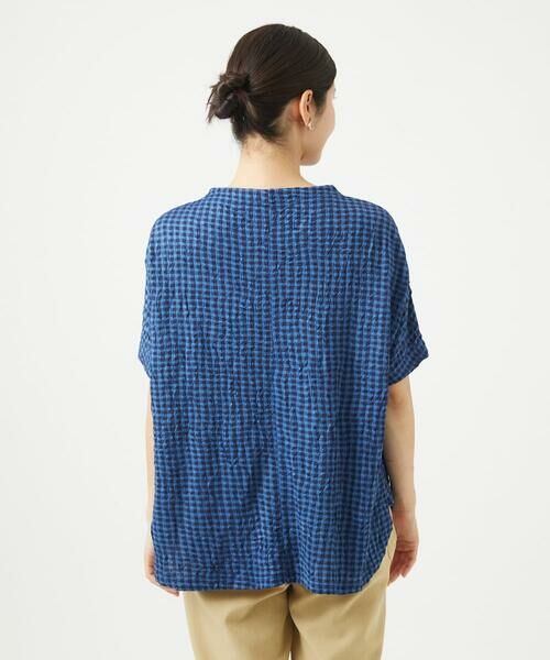 GIANNI LO GIUDICE / ジャンニ・ロ・ジュディチェ カットソー | [洗える・日本製]麻混ギンガムワッシャージャガードカットソー | 詳細8
