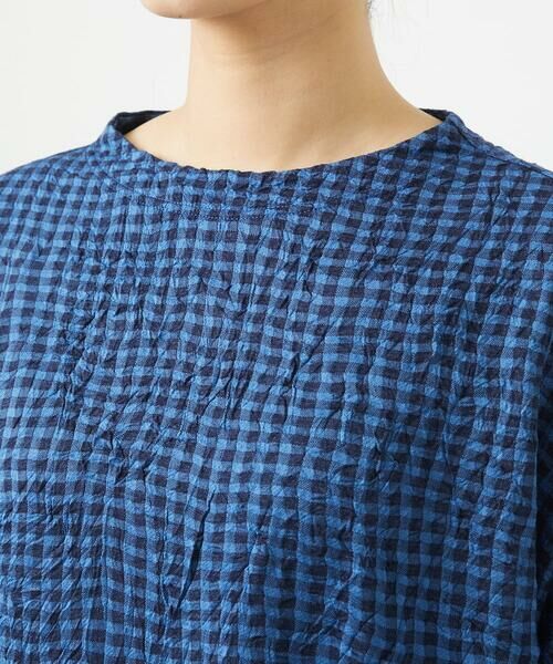 GIANNI LO GIUDICE / ジャンニ・ロ・ジュディチェ カットソー | [洗える・日本製]麻混ギンガムワッシャージャガードカットソー | 詳細9