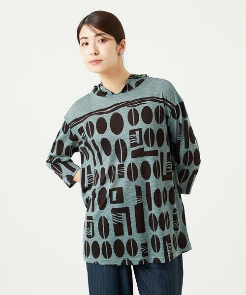 GIANNI LO GIUDICE / ジャンニ・ロ・ジュディチェ ロング・マキシ丈ワンピース | [洗える・日本製]コーヒービーンズプリントカットソープルオーバー | 詳細2