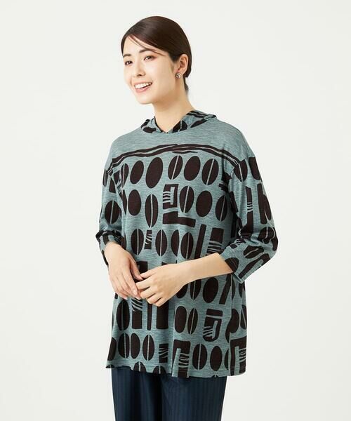 GIANNI LO GIUDICE / ジャンニ・ロ・ジュディチェ ロング・マキシ丈ワンピース | [洗える・日本製]コーヒービーンズプリントカットソープルオーバー | 詳細3