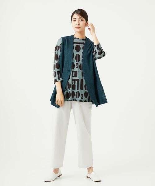 GIANNI LO GIUDICE / ジャンニ・ロ・ジュディチェ ロング・マキシ丈ワンピース | [洗える・日本製]コーヒービーンズプリントカットソープルオーバー | 詳細6