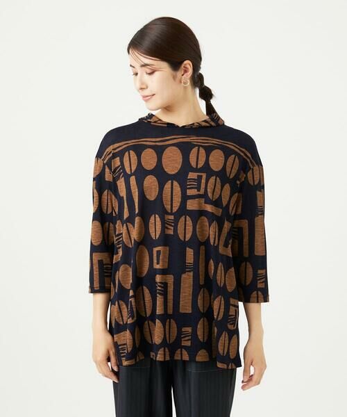 GIANNI LO GIUDICE / ジャンニ・ロ・ジュディチェ ロング・マキシ丈ワンピース | [洗える・日本製]コーヒービーンズプリントカットソープルオーバー | 詳細11