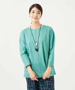 GIANNI LO GIUDICE / ジャンニ・ロ・ジュディチェ ロング・マキシ丈ワンピース | [洗える]アンチスウェットステッチ刺繍チュニックカットソー