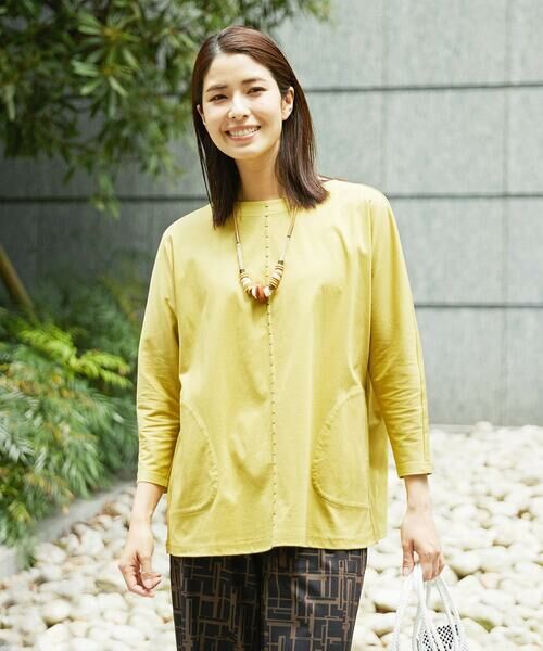 GIANNI LO GIUDICE / ジャンニ・ロ・ジュディチェ ロング・マキシ丈ワンピース | [洗える]アンチスウェットステッチ刺繍チュニックカットソー | 詳細1