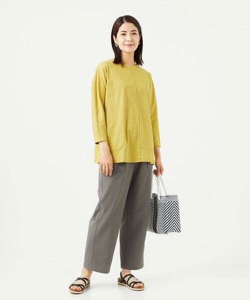 GIANNI LO GIUDICE / ジャンニ・ロ・ジュディチェ ロング・マキシ丈ワンピース | [洗える]アンチスウェットステッチ刺繍チュニックカットソー | 詳細15