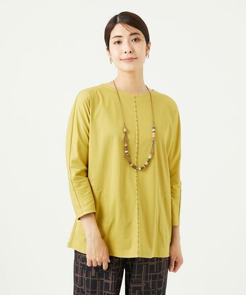 GIANNI LO GIUDICE / ジャンニ・ロ・ジュディチェ ロング・マキシ丈ワンピース | [洗える]アンチスウェットステッチ刺繍チュニックカットソー | 詳細3