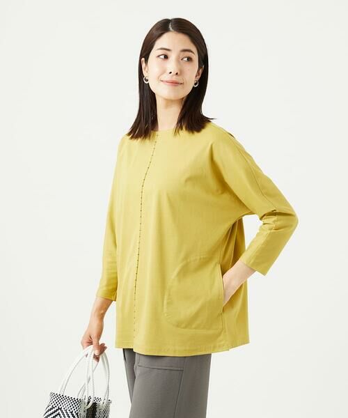 GIANNI LO GIUDICE / ジャンニ・ロ・ジュディチェ ロング・マキシ丈ワンピース | [洗える]アンチスウェットステッチ刺繍チュニックカットソー | 詳細5