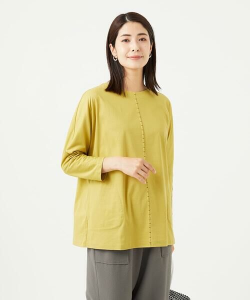 GIANNI LO GIUDICE / ジャンニ・ロ・ジュディチェ ロング・マキシ丈ワンピース | [洗える]アンチスウェットステッチ刺繍チュニックカットソー | 詳細6