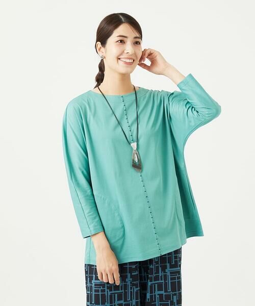 GIANNI LO GIUDICE / ジャンニ・ロ・ジュディチェ ロング・マキシ丈ワンピース | [洗える]アンチスウェットステッチ刺繍チュニックカットソー | 詳細18