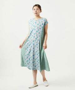 GIANNI LO GIUDICE / ジャンニ・ロ・ジュディチェ ロング・マキシ丈ワンピース | [洗える・日本製]麻混ドットワッシャージャガードワンピース