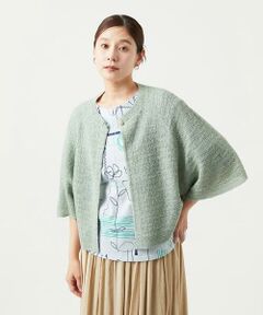 GIANNI LO GIUDICE / ジャンニ・ロ・ジュディチェ [洗える]カスリニットショートカーディガン GIANNI LO GIUDICE（ジャンニ ロ ジュディチェ）のカーディガン