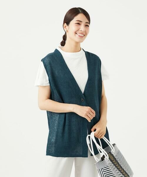 GIANNI LO GIUDICE / ジャンニ・ロ・ジュディチェ セットアップ | [日本製]アントワープリネンニットジレ | 詳細1