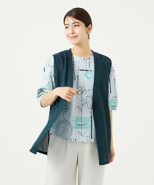 GIANNI LO GIUDICE / ジャンニ・ロ・ジュディチェ セットアップ | [日本製]アントワープリネンニットジレ | 詳細3