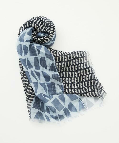 GIANNI LO GIUDICE / ジャンニ・ロ・ジュディチェ マフラー・ショール・スヌード・ストール | ビーンズ幾何プリントストール | 詳細2
