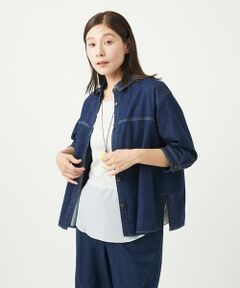 GIANNI LO GIUDICE / ジャンニ・ロ・ジュディチェ シャツ・ブラウス | [洗える]コットンデニムシャツブラウス