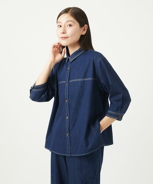 GIANNI LO GIUDICE / ジャンニ・ロ・ジュディチェ シャツ・ブラウス | [洗える]コットンデニムシャツブラウス | 詳細2