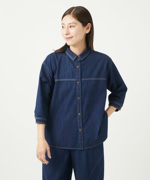 GIANNI LO GIUDICE / ジャンニ・ロ・ジュディチェ シャツ・ブラウス | [洗える]コットンデニムシャツブラウス | 詳細3