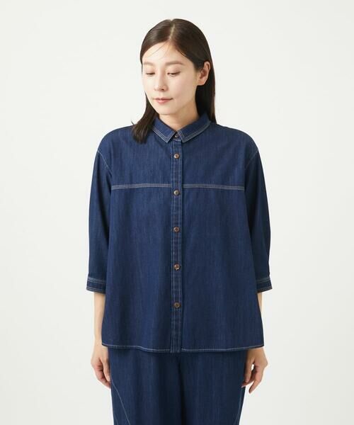 GIANNI LO GIUDICE / ジャンニ・ロ・ジュディチェ シャツ・ブラウス | [洗える]コットンデニムシャツブラウス | 詳細4