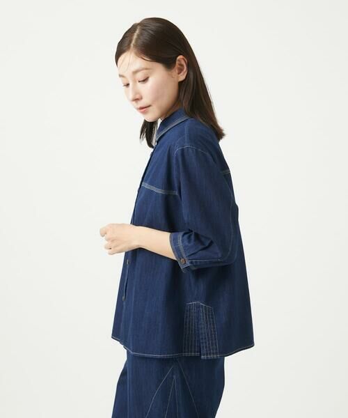 GIANNI LO GIUDICE / ジャンニ・ロ・ジュディチェ シャツ・ブラウス | [洗える]コットンデニムシャツブラウス | 詳細5