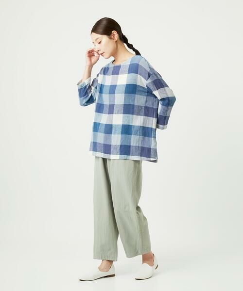 GIANNI LO GIUDICE / ジャンニ・ロ・ジュディチェ シャツ・ブラウス | [洗える]コットンリネンブロックチェックブラウス | 詳細10