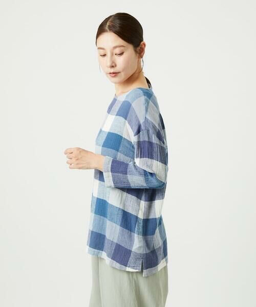 GIANNI LO GIUDICE / ジャンニ・ロ・ジュディチェ シャツ・ブラウス | [洗える]コットンリネンブロックチェックブラウス | 詳細3