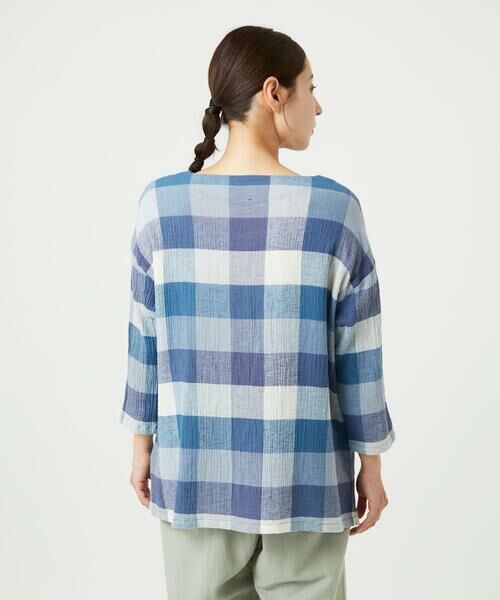 GIANNI LO GIUDICE / ジャンニ・ロ・ジュディチェ シャツ・ブラウス | [洗える]コットンリネンブロックチェックブラウス | 詳細4