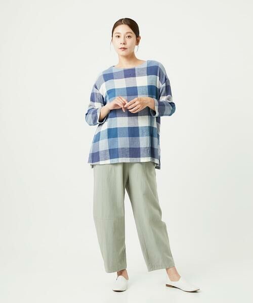 GIANNI LO GIUDICE / ジャンニ・ロ・ジュディチェ シャツ・ブラウス | [洗える]コットンリネンブロックチェックブラウス | 詳細9