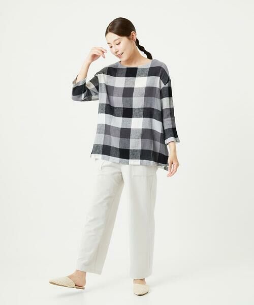 GIANNI LO GIUDICE / ジャンニ・ロ・ジュディチェ シャツ・ブラウス | [洗える]コットンリネンブロックチェックブラウス | 詳細11