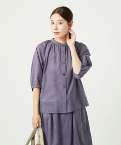 GIANNI LO GIUDICE / ジャンニ・ロ・ジュディチェ シャツ・ブラウス | [洗える]ドットジャガードシャツブラウス