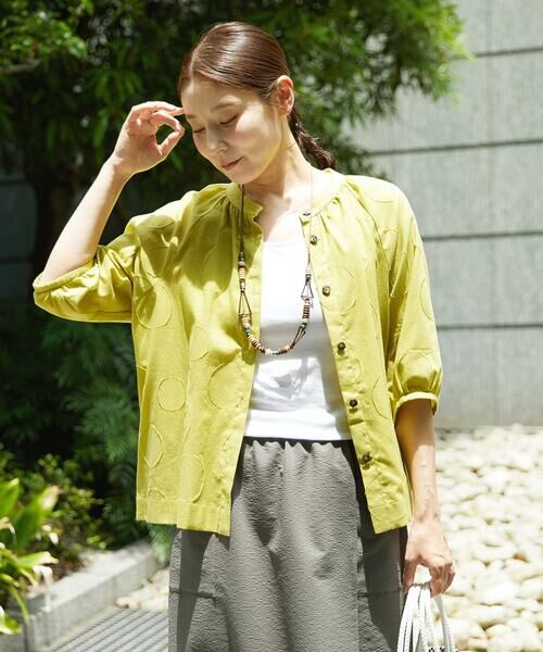 GIANNI LO GIUDICE / ジャンニ・ロ・ジュディチェ シャツ・ブラウス | [洗える]ドットジャガードシャツブラウス | 詳細1