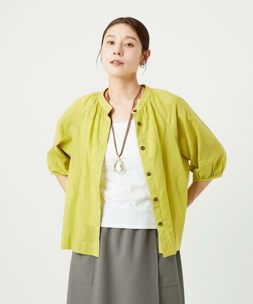 GIANNI LO GIUDICE / ジャンニ・ロ・ジュディチェ シャツ・ブラウス | [洗える]ドットジャガードシャツブラウス | 詳細4