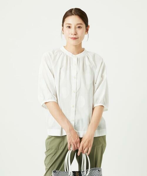 GIANNI LO GIUDICE / ジャンニ・ロ・ジュディチェ シャツ・ブラウス | [洗える]ドットジャガードシャツブラウス | 詳細13