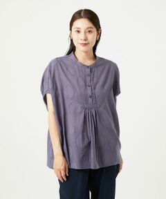 GIANNI LO GIUDICE / ジャンニ・ロ・ジュディチェ シャツ・ブラウス | [洗える]ドットジャガードオーバーブラウス