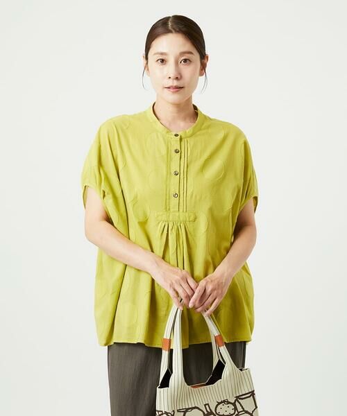 GIANNI LO GIUDICE / ジャンニ・ロ・ジュディチェ シャツ・ブラウス | [洗える]ドットジャガードオーバーブラウス | 詳細1