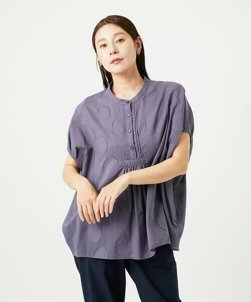 GIANNI LO GIUDICE / ジャンニ・ロ・ジュディチェ シャツ・ブラウス | [洗える]ドットジャガードオーバーブラウス | 詳細7