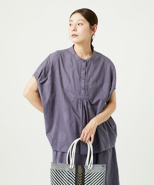 GIANNI LO GIUDICE / ジャンニ・ロ・ジュディチェ シャツ・ブラウス | [洗える]ドットジャガードオーバーブラウス | 詳細8