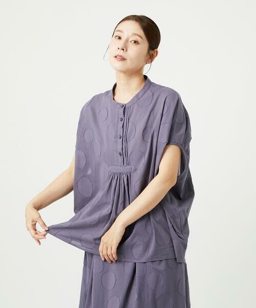 GIANNI LO GIUDICE / ジャンニ・ロ・ジュディチェ シャツ・ブラウス | [洗える]ドットジャガードオーバーブラウス | 詳細9