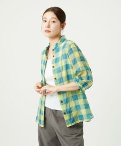 GIANNI LO GIUDICE / ジャンニ・ロ・ジュディチェ シャツ・ブラウス | [洗える]シャーリングチェックシャツブラウス