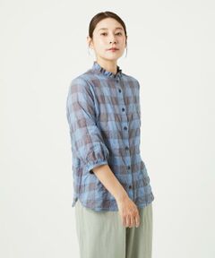[洗える・日本製・リバーシブル]ラインフラワージャガードカットソー セール】 [洗える・日本製・リバーシブル]ラインフラワー