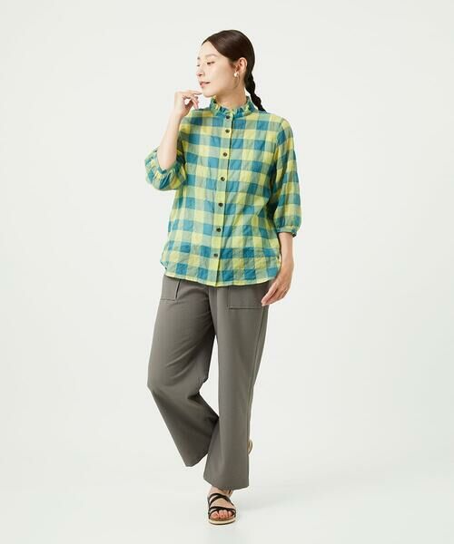 GIANNI LO GIUDICE / ジャンニ・ロ・ジュディチェ シャツ・ブラウス | [洗える]シャーリングチェックシャツブラウス | 詳細14