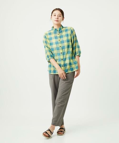 GIANNI LO GIUDICE / ジャンニ・ロ・ジュディチェ シャツ・ブラウス | [洗える]シャーリングチェックシャツブラウス | 詳細15