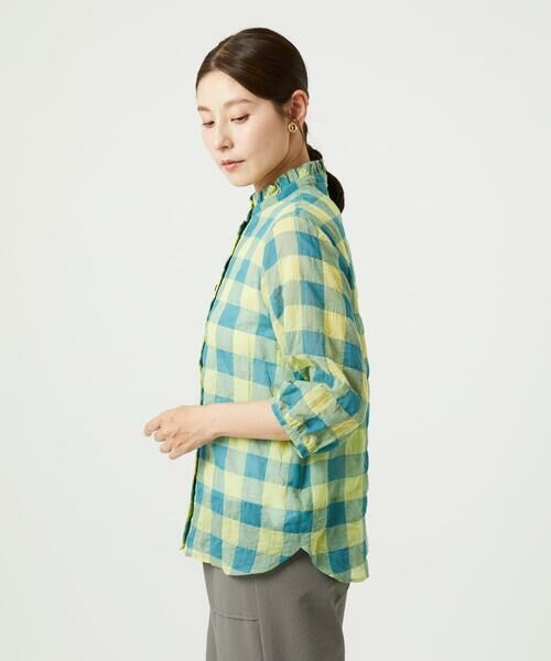 GIANNI LO GIUDICE / ジャンニ・ロ・ジュディチェ シャツ・ブラウス | [洗える]シャーリングチェックシャツブラウス | 詳細7