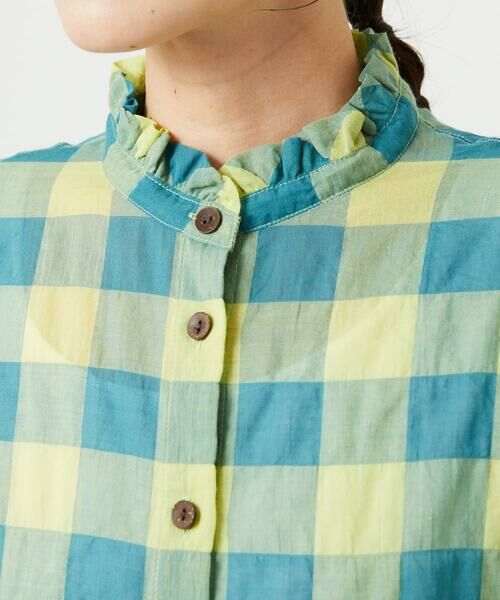GIANNI LO GIUDICE / ジャンニ・ロ・ジュディチェ シャツ・ブラウス | [洗える]シャーリングチェックシャツブラウス | 詳細9