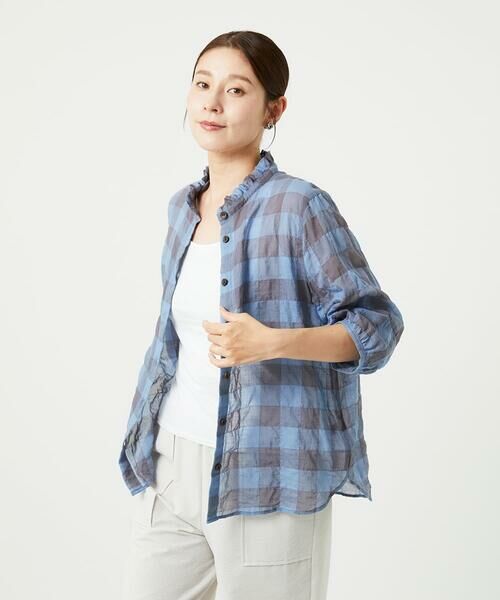 GIANNI LO GIUDICE / ジャンニ・ロ・ジュディチェ シャツ・ブラウス | [洗える]シャーリングチェックシャツブラウス | 詳細22