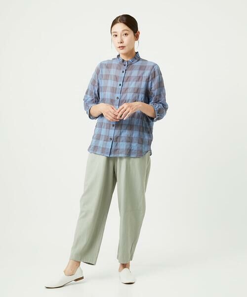 GIANNI LO GIUDICE / ジャンニ・ロ・ジュディチェ シャツ・ブラウス | [洗える]シャーリングチェックシャツブラウス | 詳細24