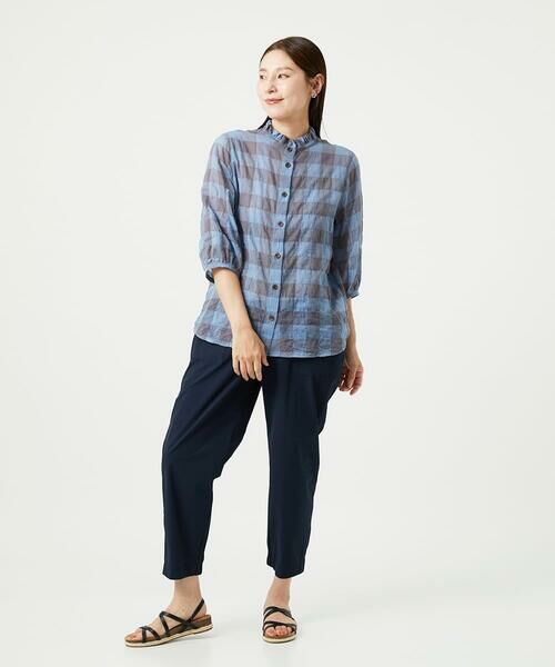 GIANNI LO GIUDICE / ジャンニ・ロ・ジュディチェ シャツ・ブラウス | [洗える]シャーリングチェックシャツブラウス | 詳細26