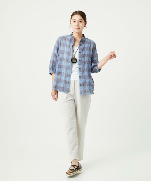 GIANNI LO GIUDICE / ジャンニ・ロ・ジュディチェ シャツ・ブラウス | [洗える]シャーリングチェックシャツブラウス | 詳細27