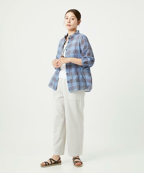 GIANNI LO GIUDICE / ジャンニ・ロ・ジュディチェ シャツ・ブラウス | [洗える]シャーリングチェックシャツブラウス | 詳細28