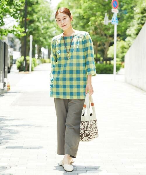 GIANNI LO GIUDICE / ジャンニ・ロ・ジュディチェ シャツ・ブラウス | [洗える]シャーリングチェックチュニックブラウス | 詳細11