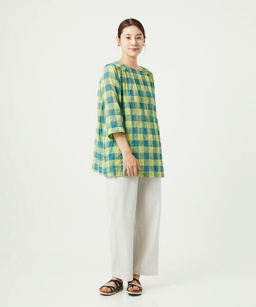 GIANNI LO GIUDICE / ジャンニ・ロ・ジュディチェ シャツ・ブラウス | [洗える]シャーリングチェックチュニックブラウス | 詳細14
